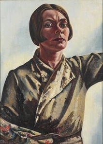 Charley Toorop, Zelfportret met palet, 1932-1933
